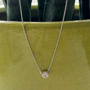 Elegant Silver Necklace with Crystal Pendant